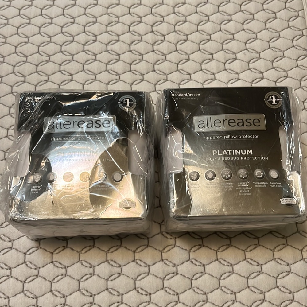 Set of two pillow protectors allerease platinum. Brand new - Picture 3 of 4